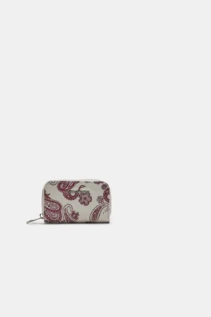 Stradivarius Portamonete con cerniera a fiori OS