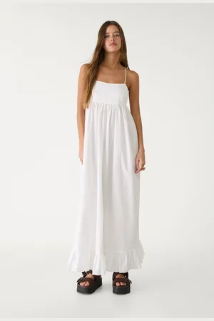 Stradivarius Vestito lungo di popeline XL