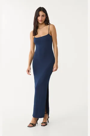 Stradivarius Vestito lungo con bretelle L
