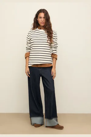 Stradivarius Jeans wide leg con dettaglio sull