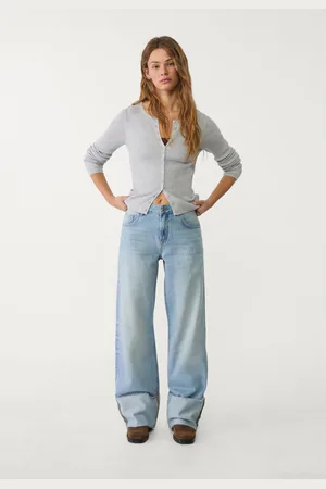 Stradivarius Jeans wide leg folded 44