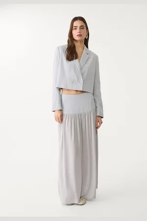 Stradivarius Gonna combinata morbida midi XL