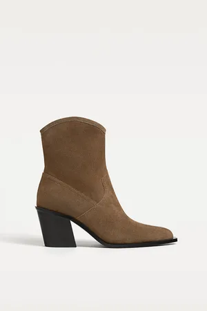 Stradivarius Stivaletti cowboy in pelle 38