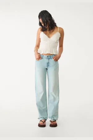 Stradivarius D03 Jeans straight fit a vita bassa 44