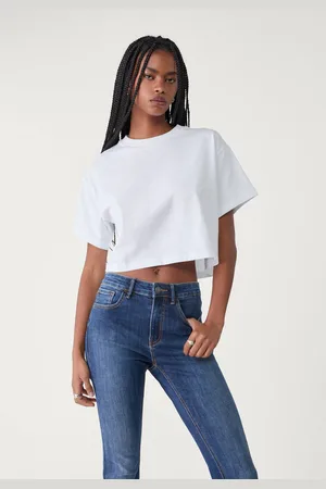 Stradivarius T-shirt oversize crop XL