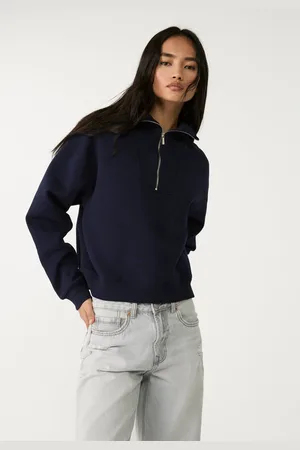 Stradivarius Felpa con collo alto e cerniera M