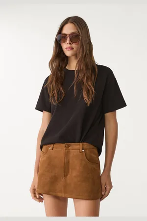 Stradivarius Falda pantalone effetto camoscio 38