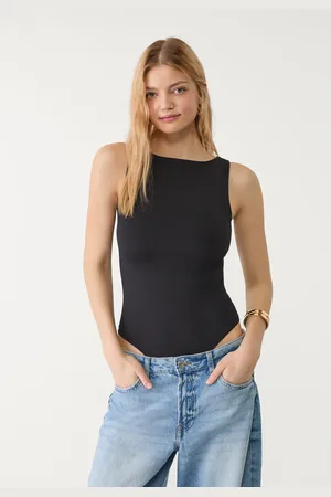 Stradivarius Maglietta basic scollo a barchetta L