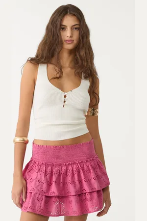 Stradivarius Pantaloncino a gonna fluido con ricami XL