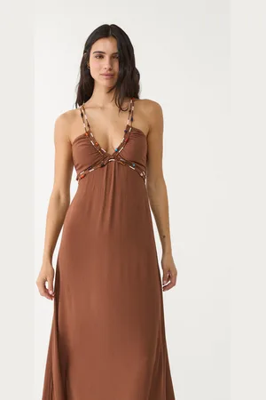 Stradivarius Vestito morbido lungo perline L
