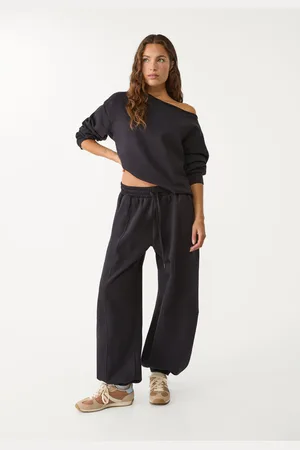 Stradivarius Pantaloni jogger balloon felpati L