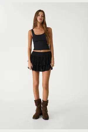 Stradivarius Gonna pantalone mini volant XL