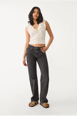 Stradivarius D03 Jeans straight fit a vita bassa 42