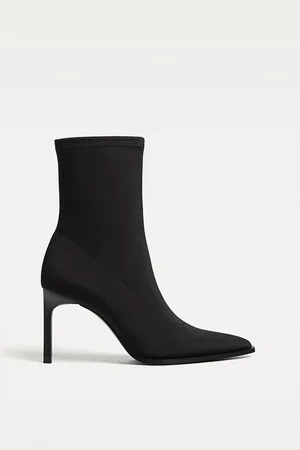 Stradivarius Stivaletti con tacco sottile in tessuto 41