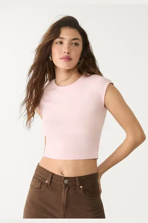 Stradivarius Maglietta basic aderente cropped L