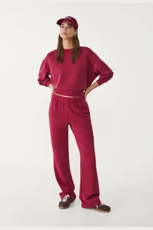Stradivarius Pantaloni dritti tessuto morbido XS