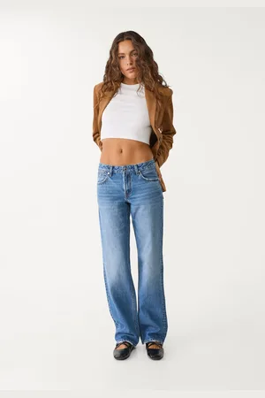 Stradivarius D03 Jeans straight fit a vita bassa 44