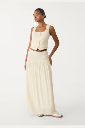 Stradivarius Gonna combinata morbida midi S
