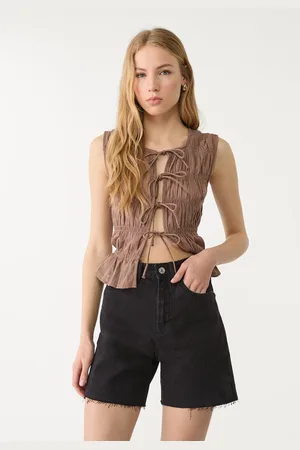 Stradivarius D93 Short denim longline 48