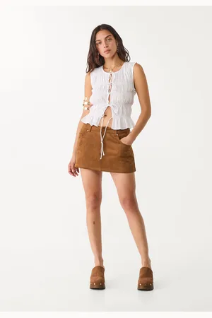 Stradivarius Falda pantalone effetto camoscio 38