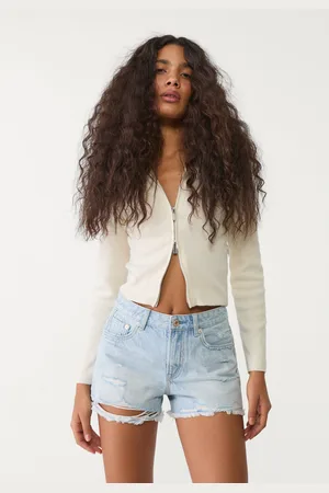 Stradivarius D75 Shorts in denim strappati 40