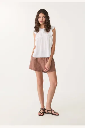 Stradivarius Blusa fluida con volant M