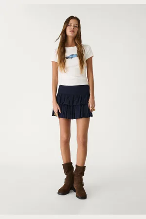 Stradivarius Gonna pantalone mini volant XL