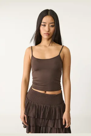 Stradivarius Top con spalline in poliammide S
