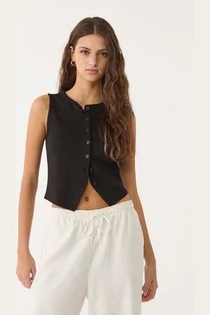 Stradivarius Maglietta basic con bottoni XS