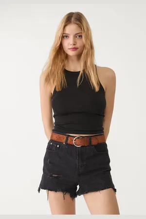 Stradivarius D75 Shorts in denim strappati 42