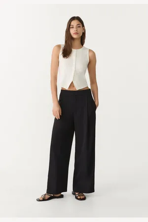 Stradivarius Pantaloni culotte eleganti con pinces S