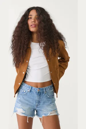 Stradivarius D75 Shorts in denim strappati 36