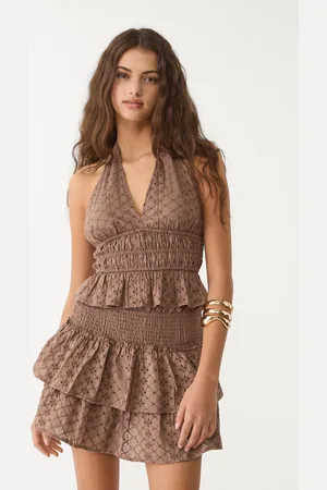 Stradivarius Top halter ricamato L