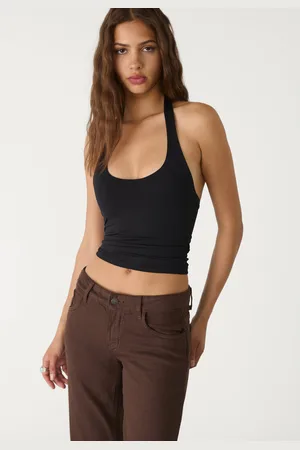 Stradivarius Pantaloni straight a vita bassa 44