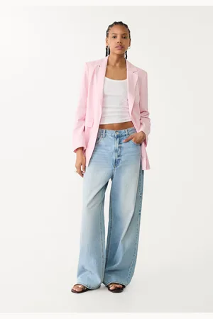 Stradivarius Blazer regular con lino S