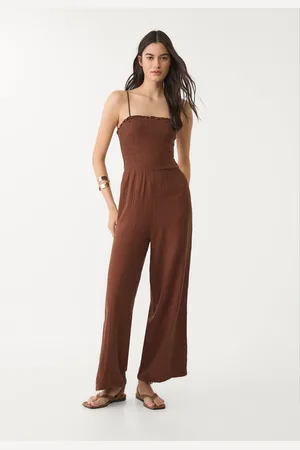 Stradivarius Tuta lunga fluida con spalline XS