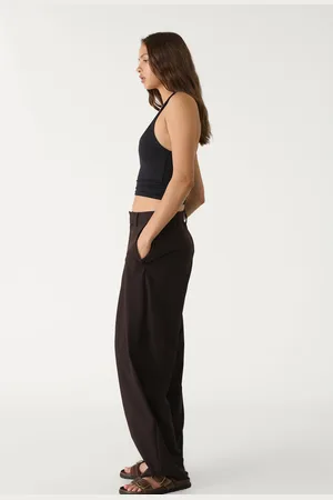 Stradivarius Pantaloni eleganti baggy con nervatura 48
