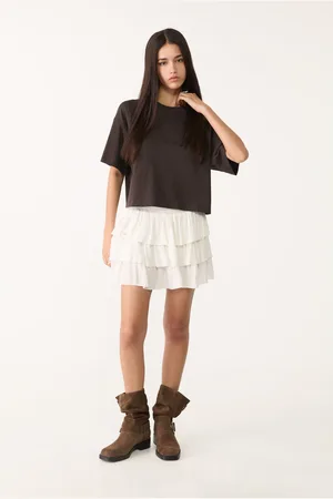 Stradivarius T-shirt oversize crop M