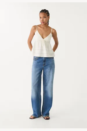 Stradivarius Top con spalline e passamanerie S