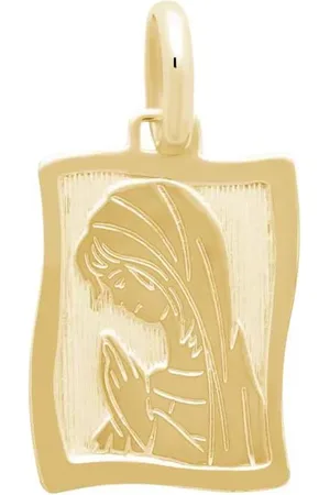 Ciondolo medaglia Madonna in oro giallo