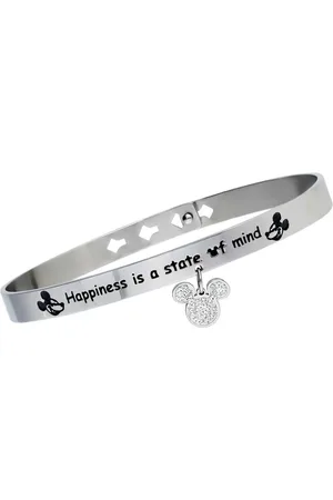 Stroili Oro Bangle Lady Message Acciaio Disney e Cristalli
