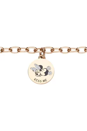 Stroili Oro Bracciale Lady Message Acciaio Rosato Disney e Cristalli