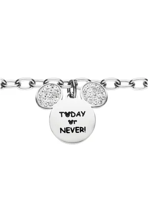 Stroili Oro Bracciale Lady Message Acciaio Disney e Cristalli