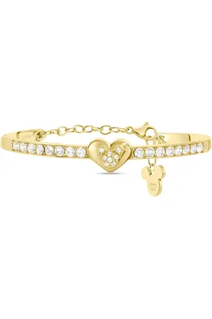 Stroili Oro Bangle Mickey Mouse & Friends Acciaio Dorato Cristallo