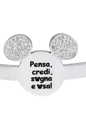 Stroili Oro Bangle Lady Message Acciaio Disney e Cristalli