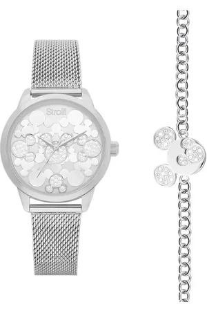 Stroili Oro Combo Disney orologio solo tempo Topolino e bracciale con Topolino e strass