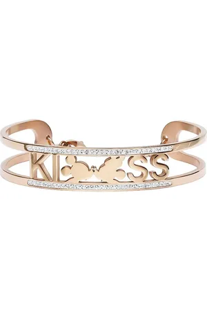 Stroili Oro Bangle Lady Message Acciaio Rosato Disney e Cristalli