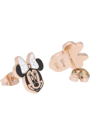 Stroili Oro Orecchini Lobo Mickey Mouse & Friends Acciaio Cristallo