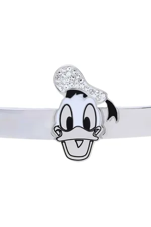 Stroili Oro Bracciale rigido in acciaio con Paperino e strass