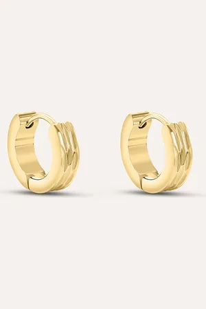 Stroili Oro Orecchini A Cerchio Man Code Acciaio Dorato